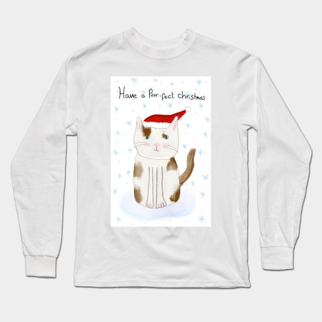 Have a prrrfect Christmas Long Sleeve T-Shirt by Charlotsart